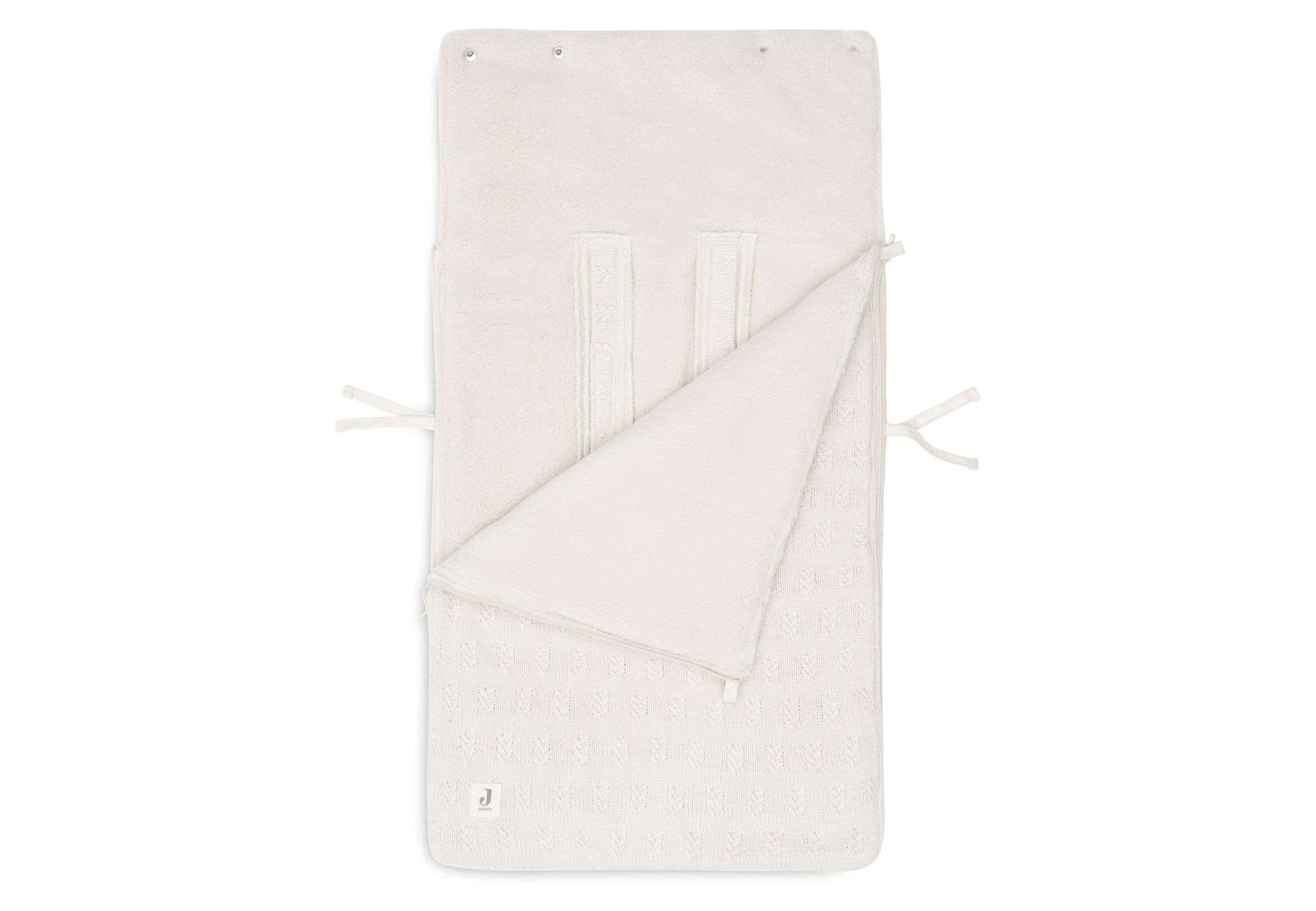 Voetenzak group 0+ 3/5 punts Grain Knit - Oatmeal detail