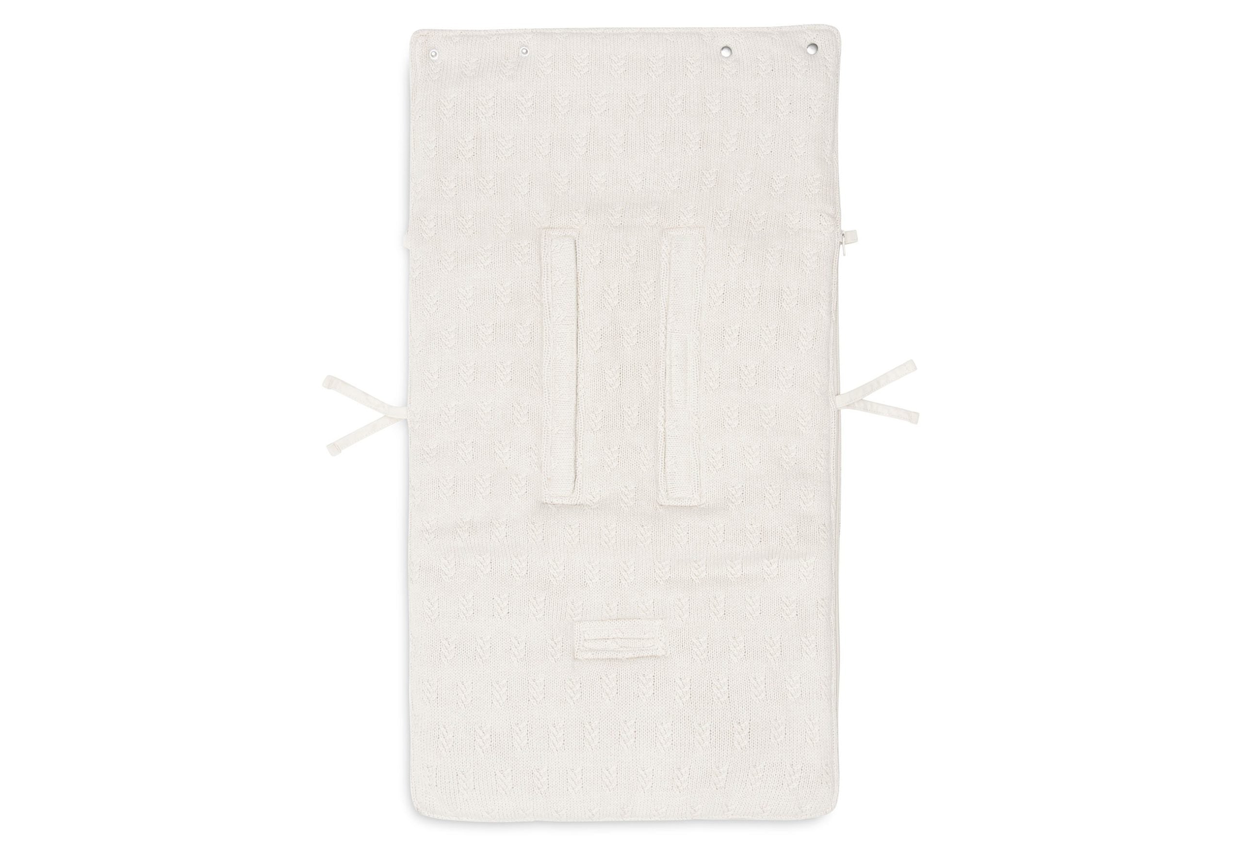 Voetenzak group 0+ 3/5 punts Grain Knit - Oatmeal achterkant