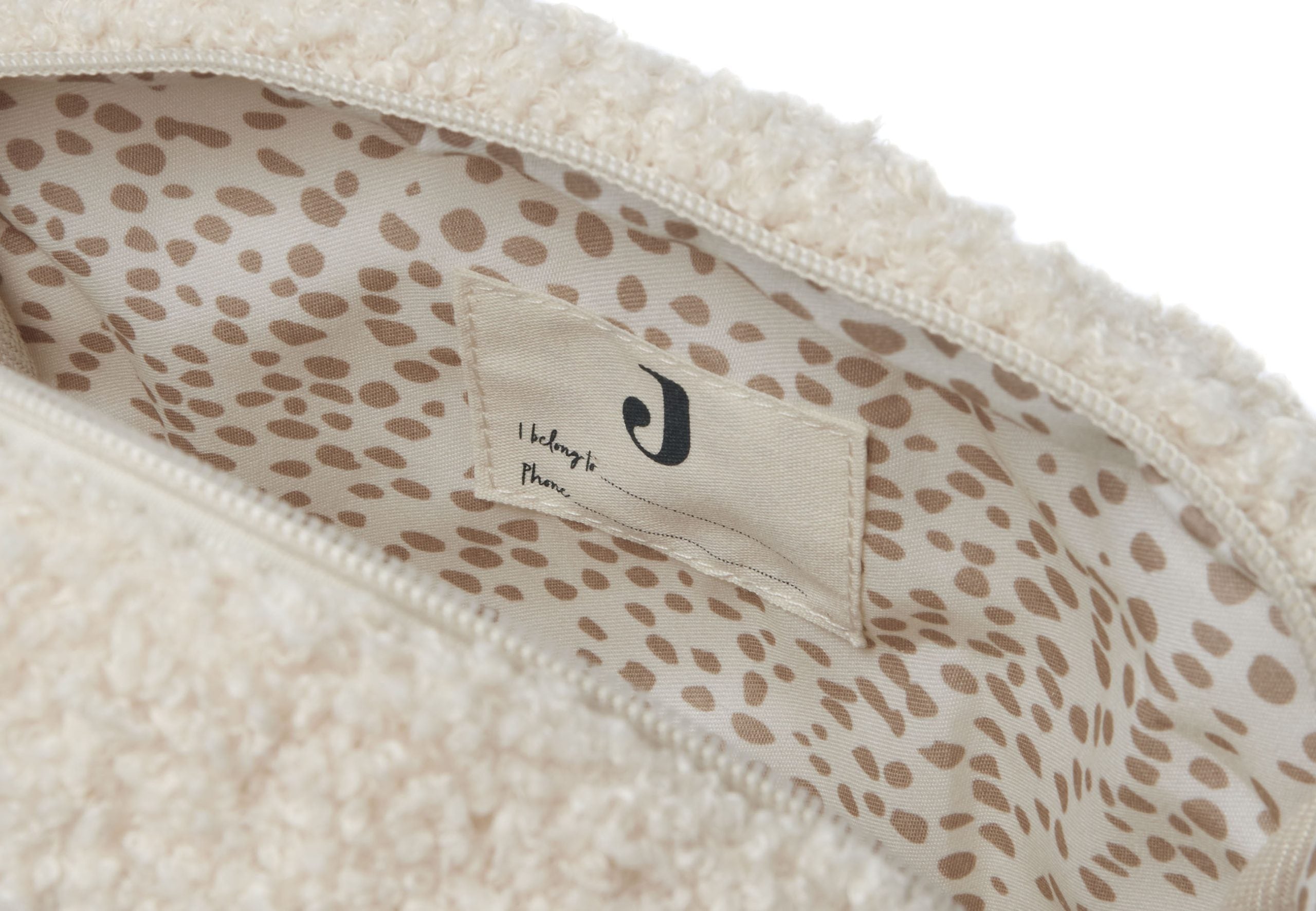 Jollein etui boucle teddy naturel