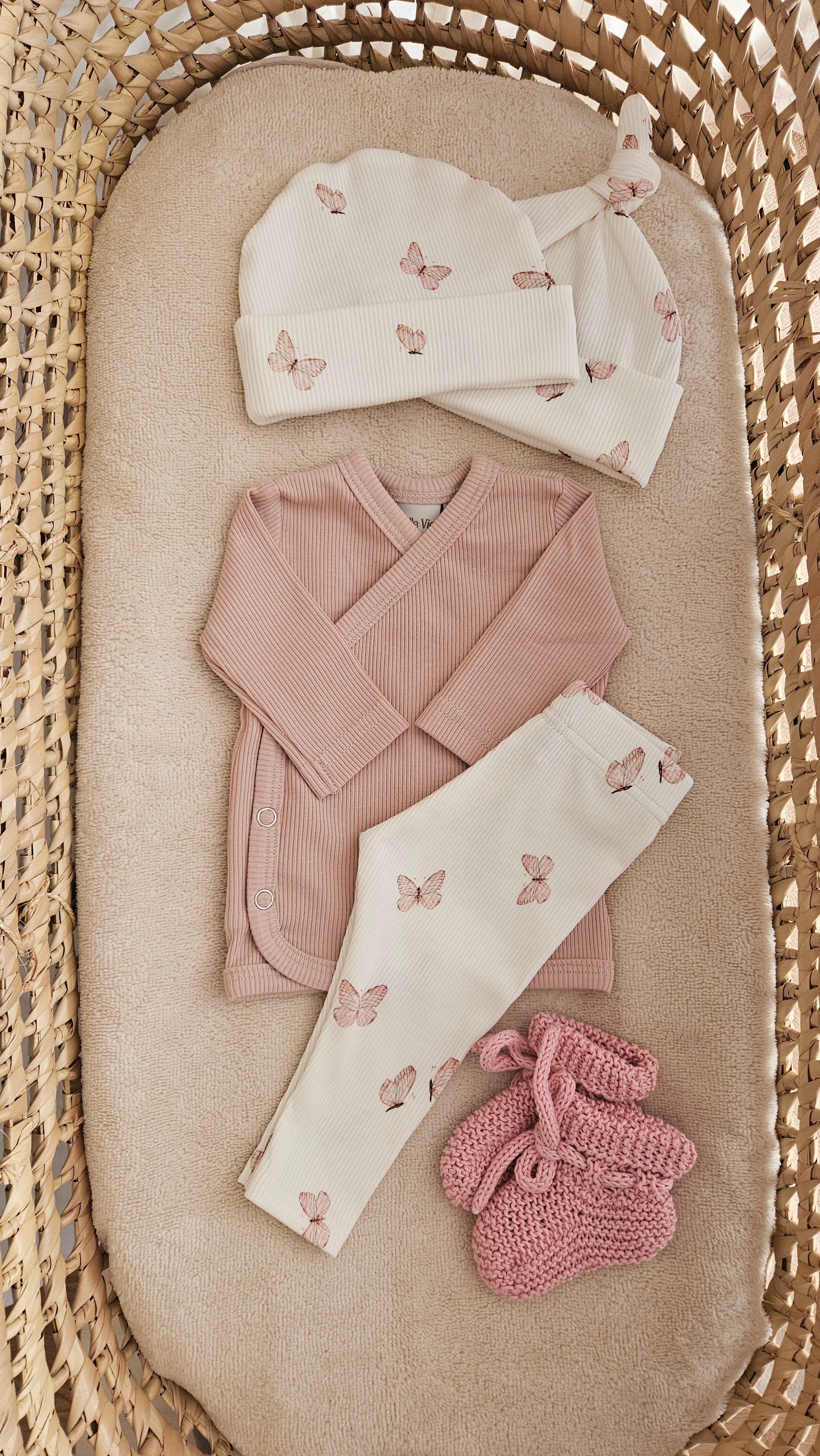 Overslagshirtje rib zachtroze