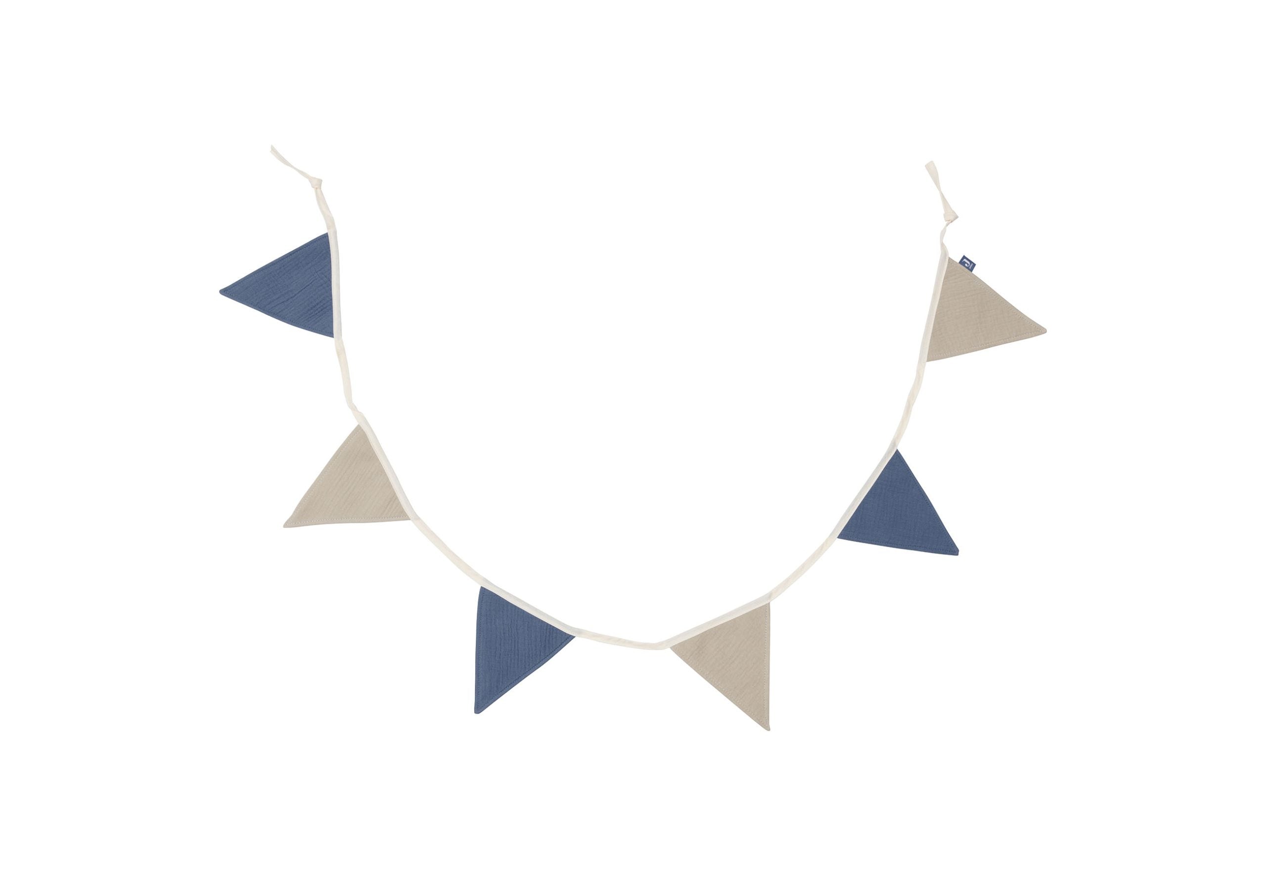 Jollein Vlaggelijn 200x17 Jeans Bleu/Olive Green detail