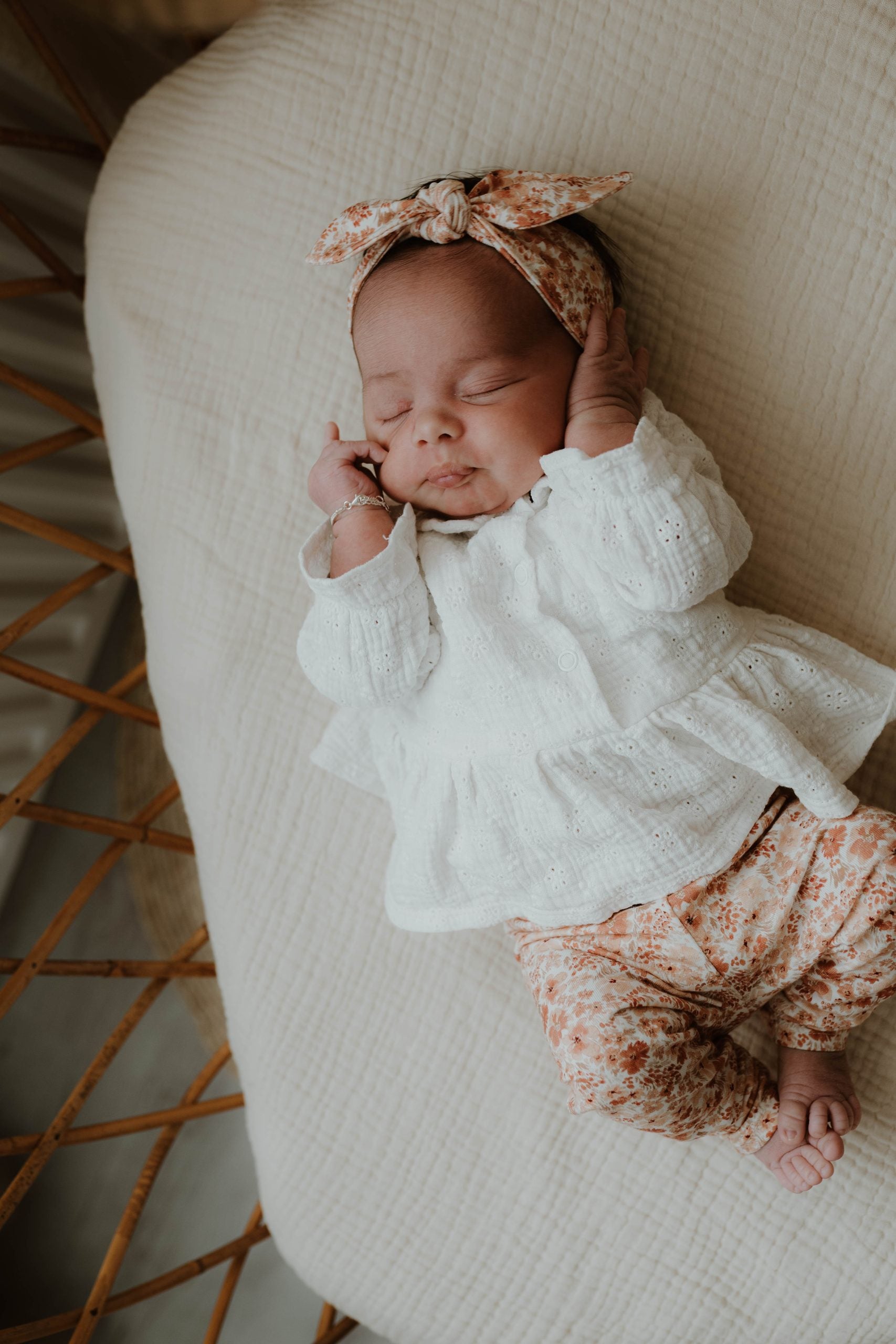 Bloesje broderie wit