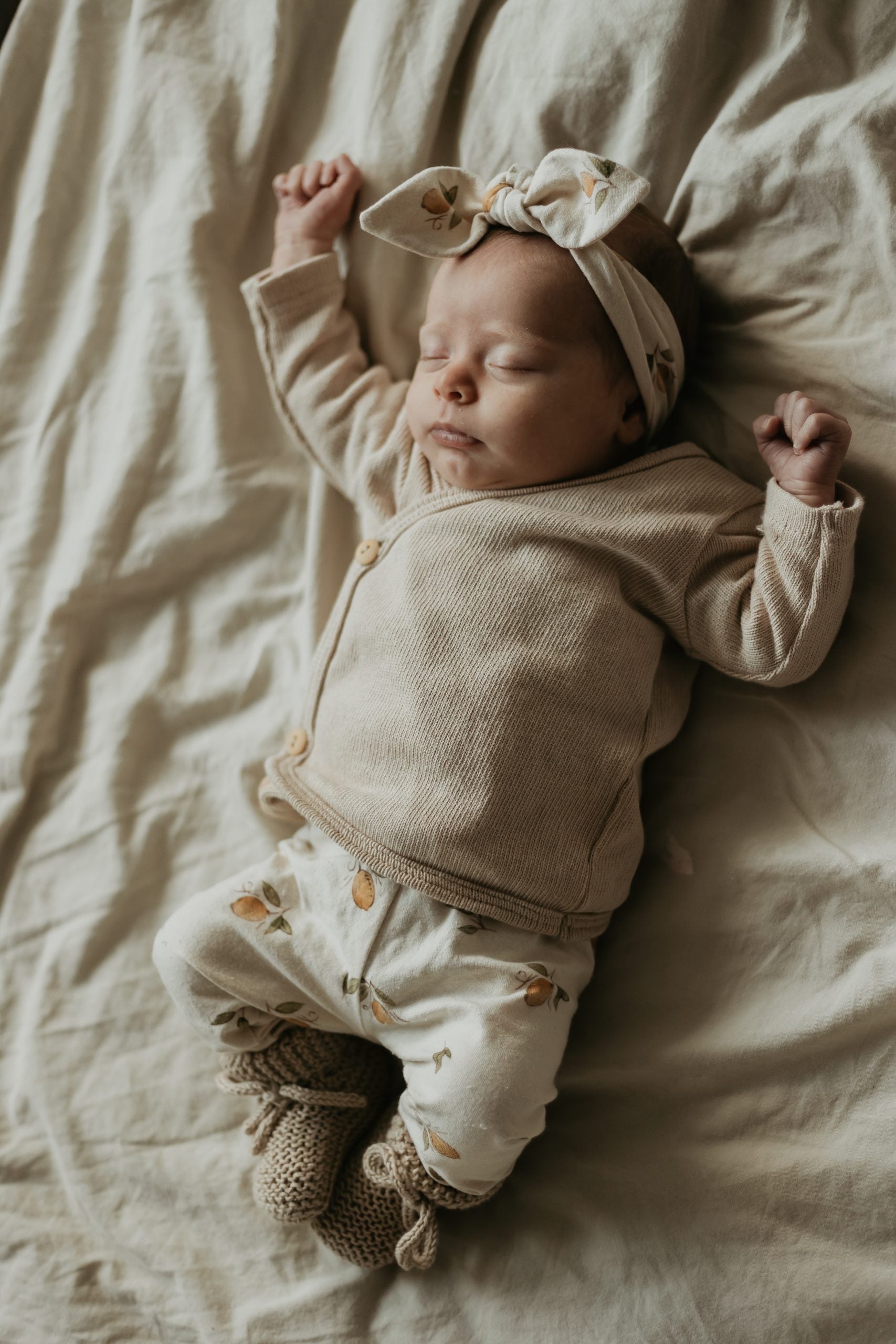 Overslagshirtje gebreid zand