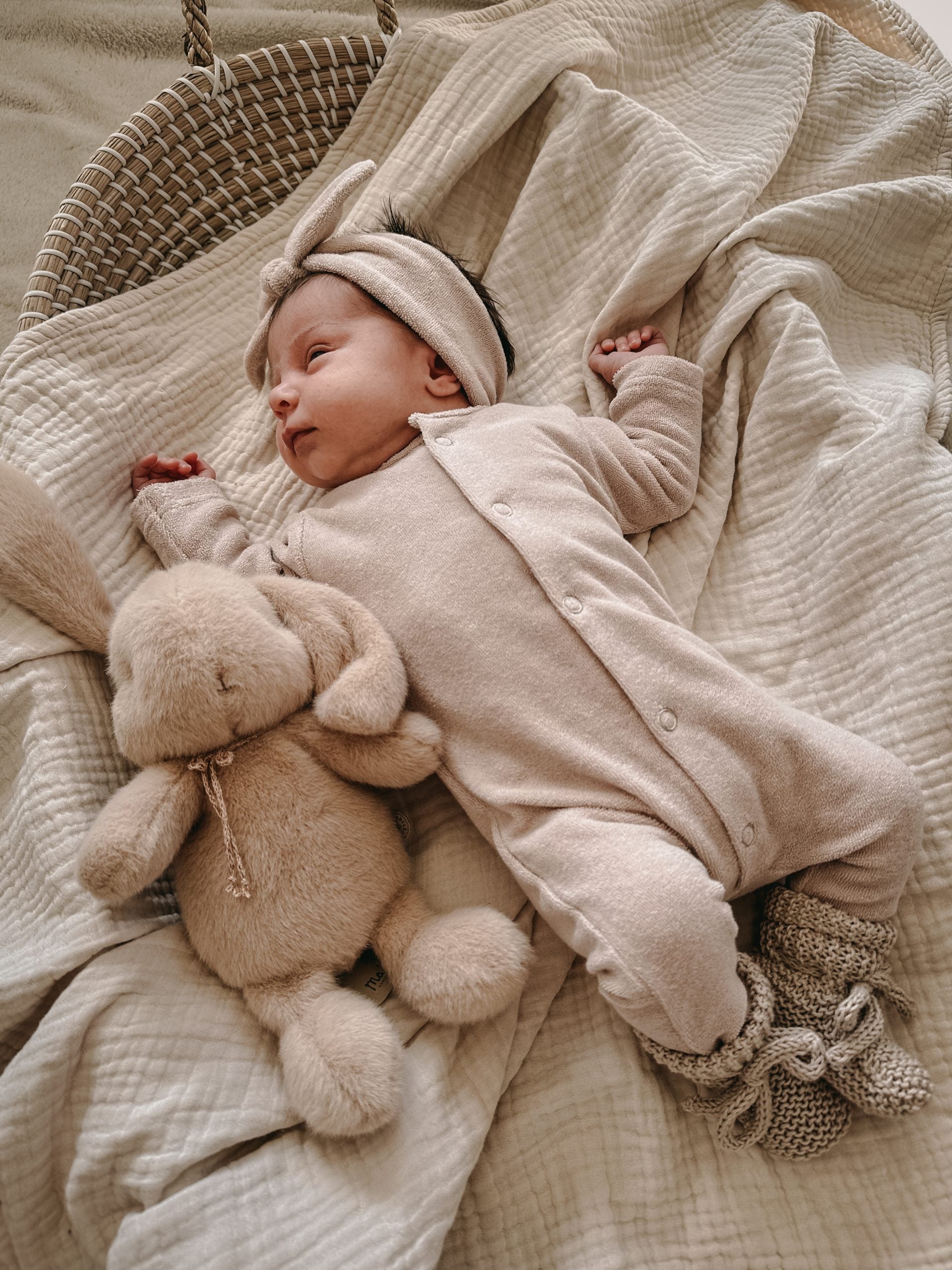 Boxpakje badstof zand