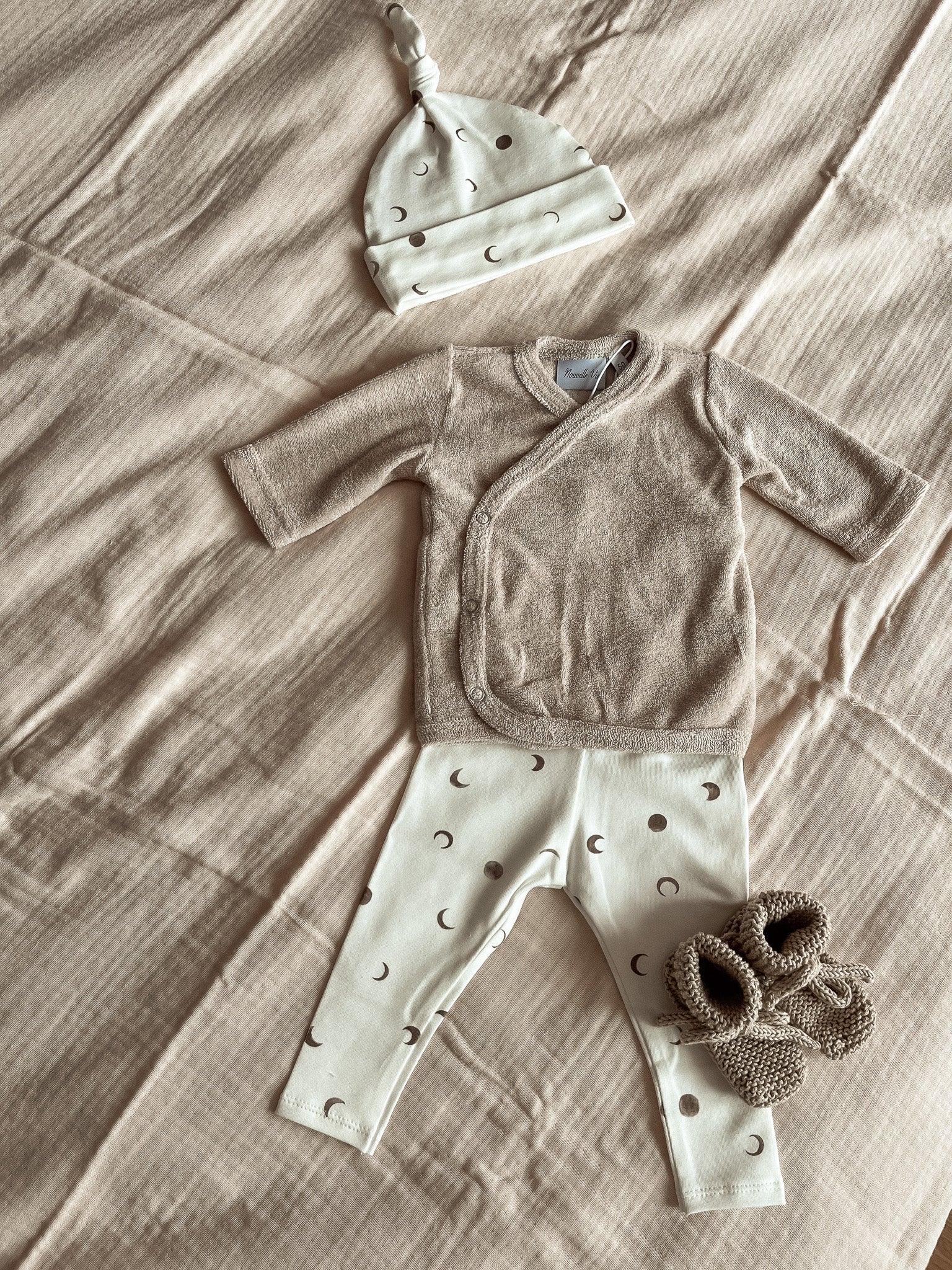 Overslagshirtje badstof zand