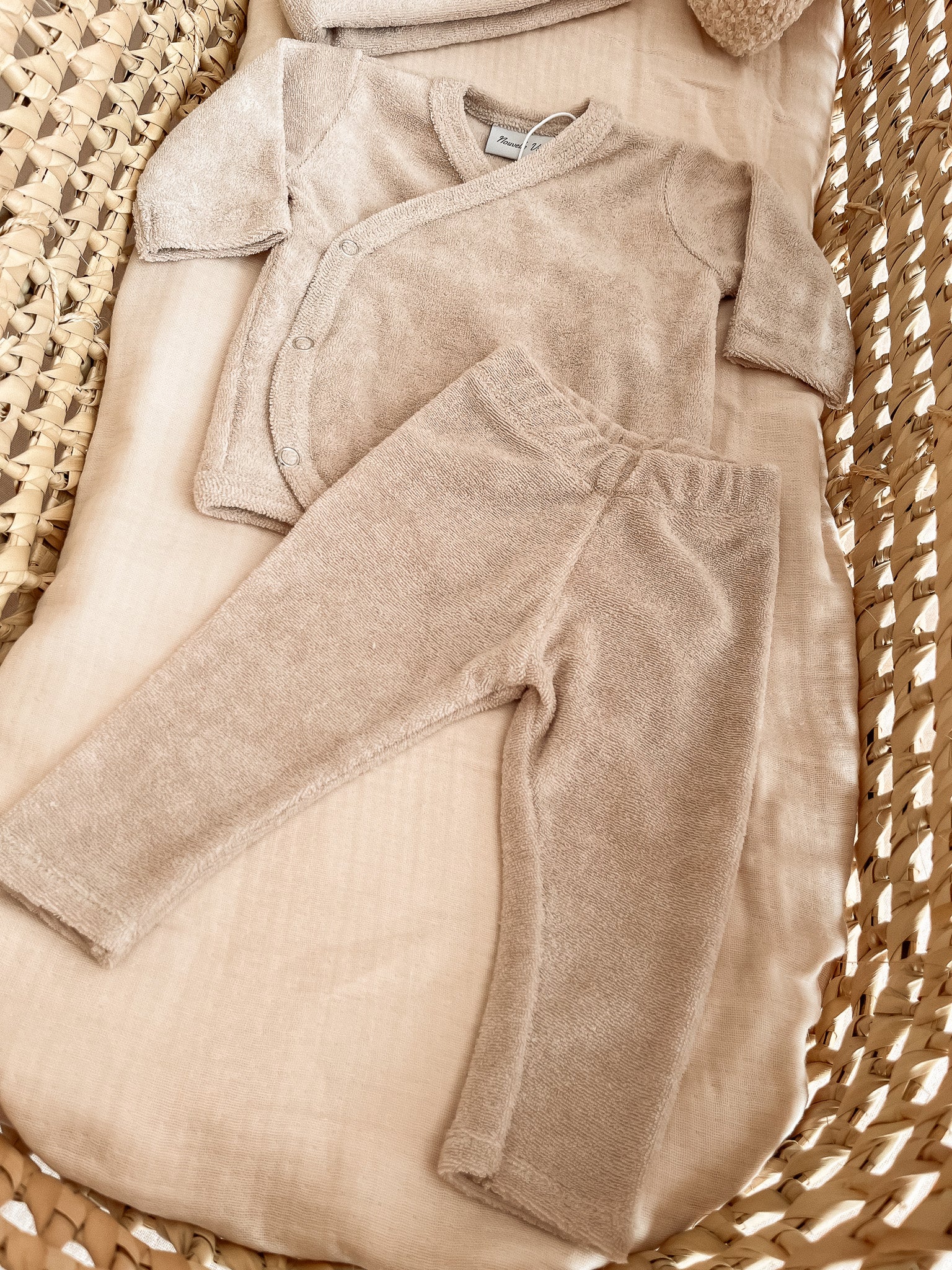 Overslagshirtje badstof zand