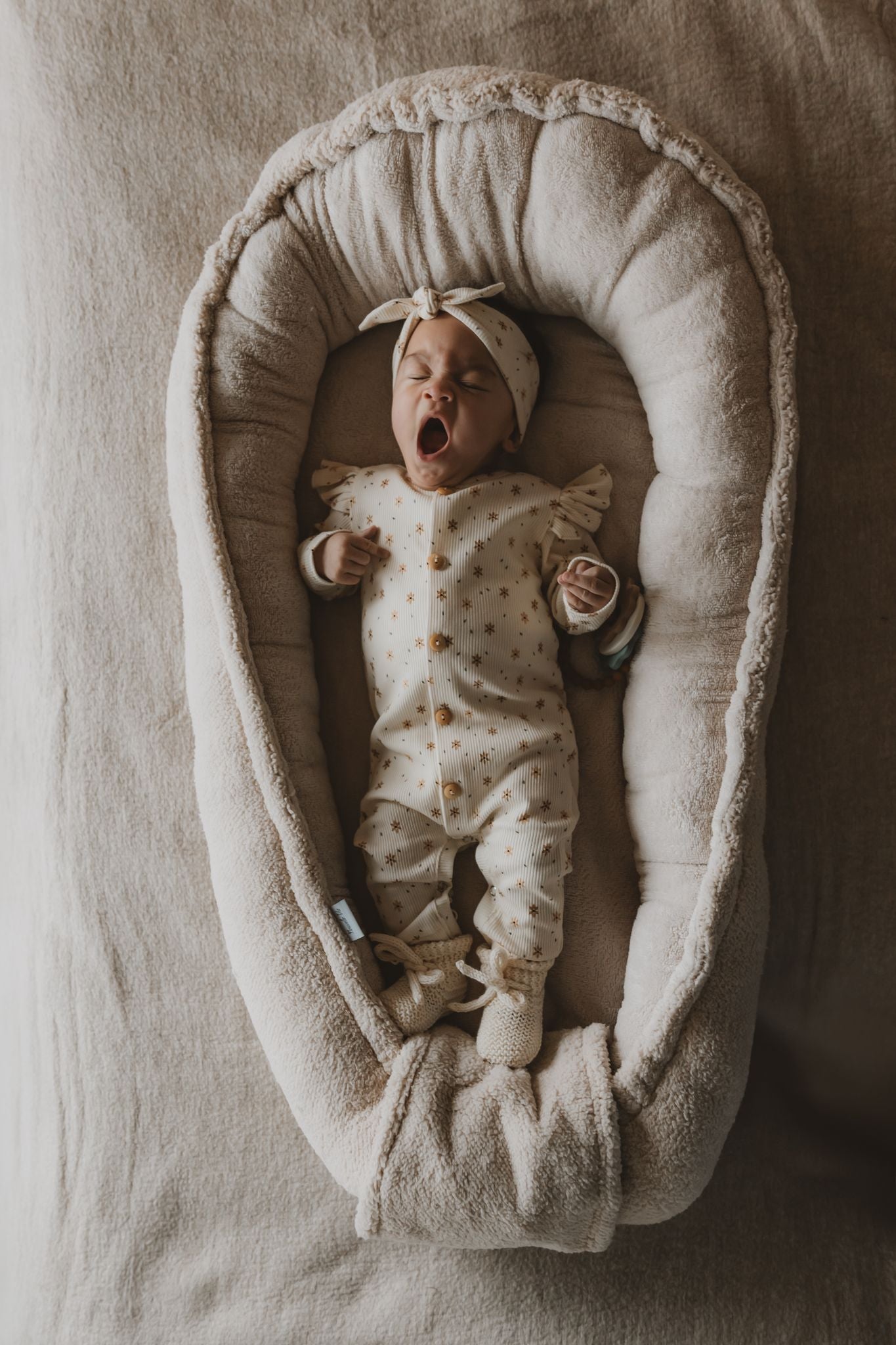 Babynest teddy zand