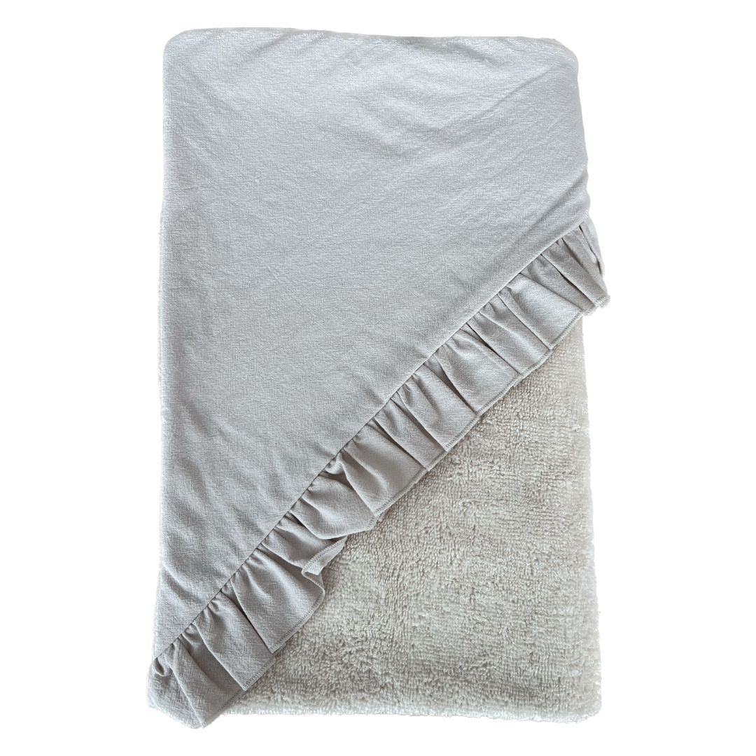 Wikkeldoek cotton ruffle zand