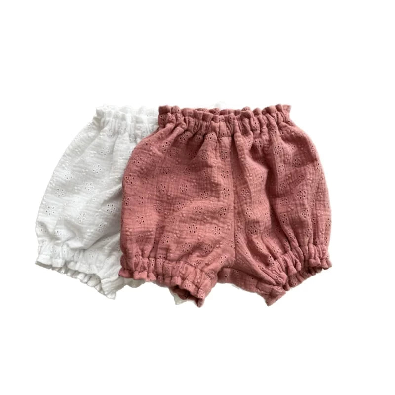 Bloomer gebroken wit en kleiroze broderie