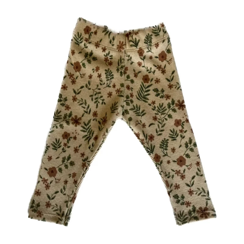 Broekje rib vintage flower