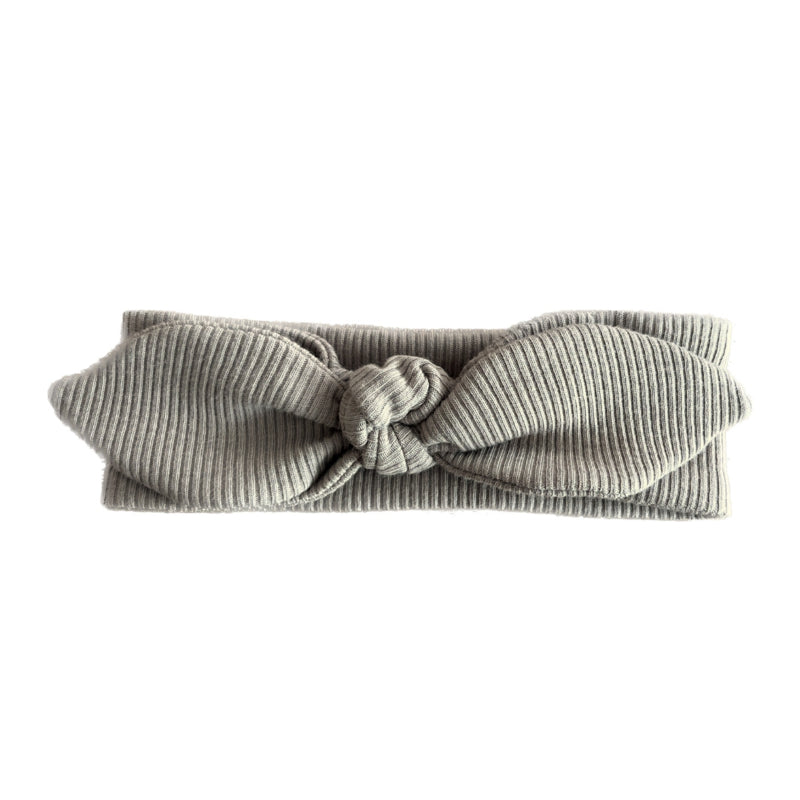 Haarbandje rib taupe