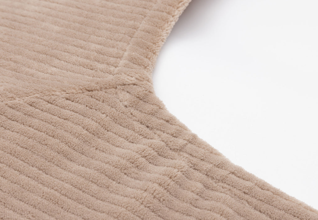 Aankleedkussenhoes cloudy rib milky coffee