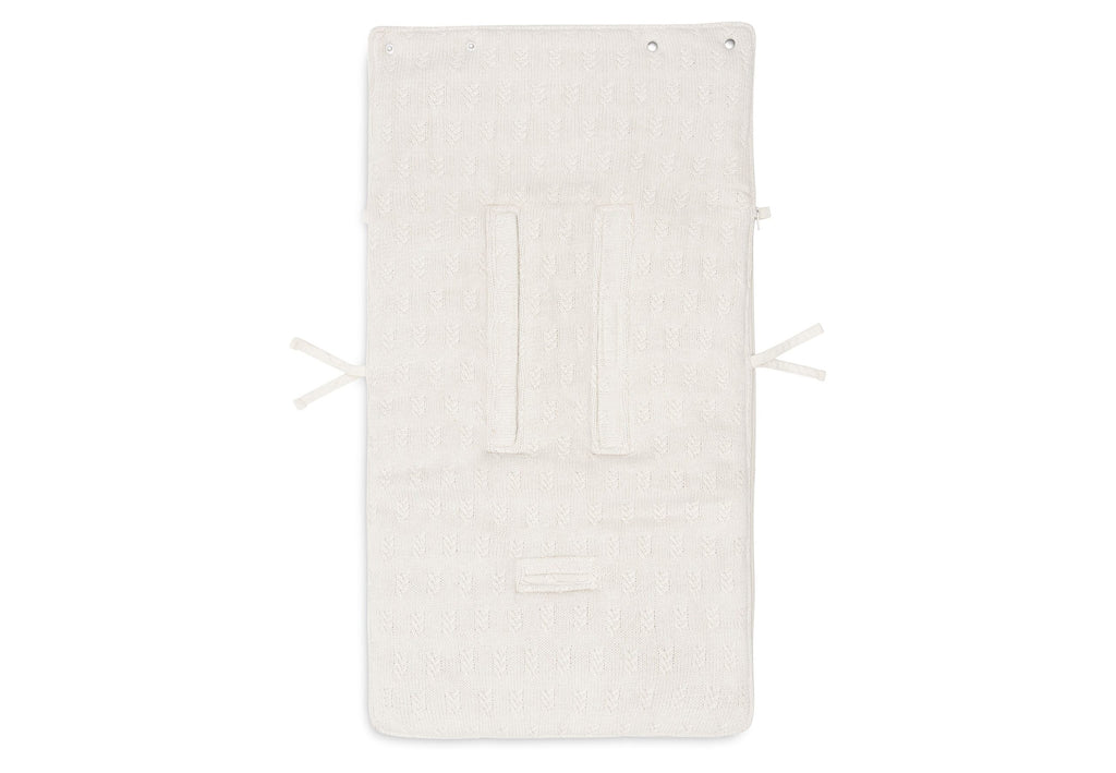 Voetenzak group 0+ 3/5 punts Grain Knit - Oatmeal achterkant