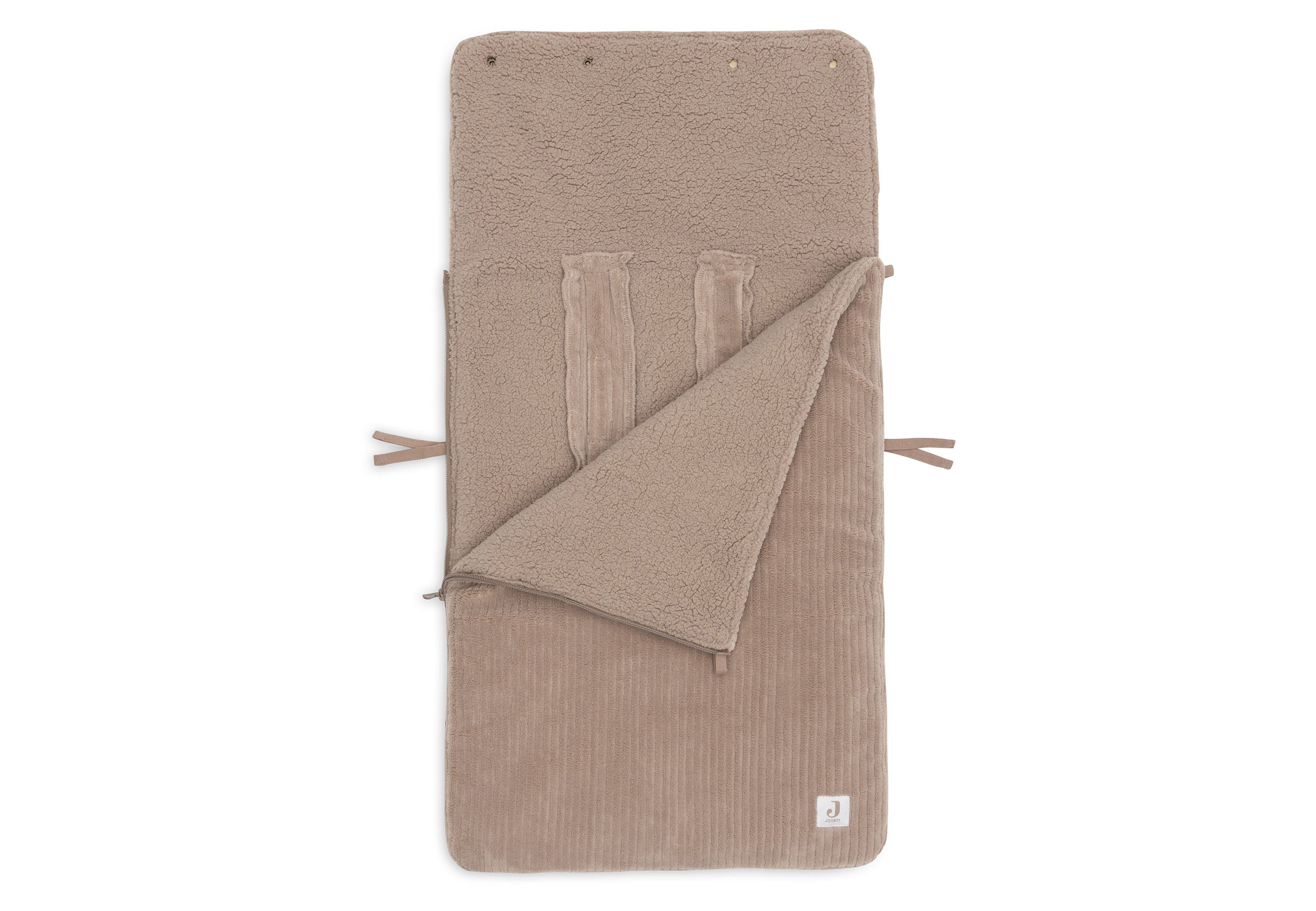 Voetenzak cloudy rib milky coffee