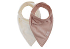 Jollein Slab Bandana Velvet Rib Wild Rose/Ivory (2pack)