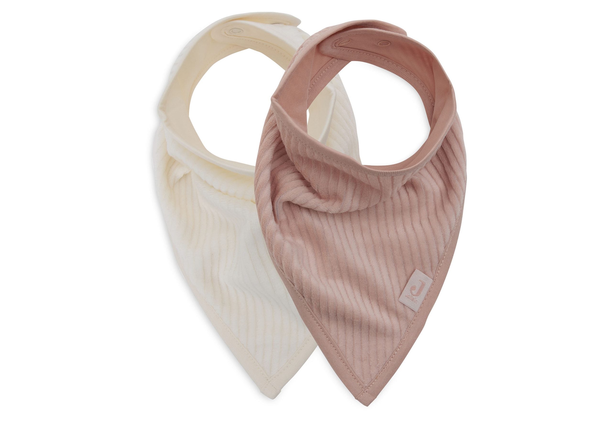 Jollein Slab Bandana Velvet Rib Wild Rose/Ivory (2pack)