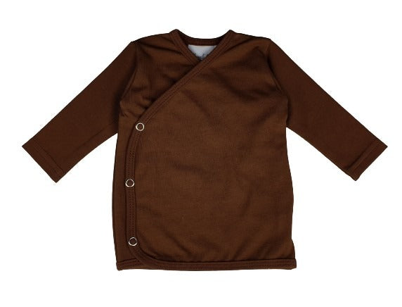 Overslagshirtje chocolate brown