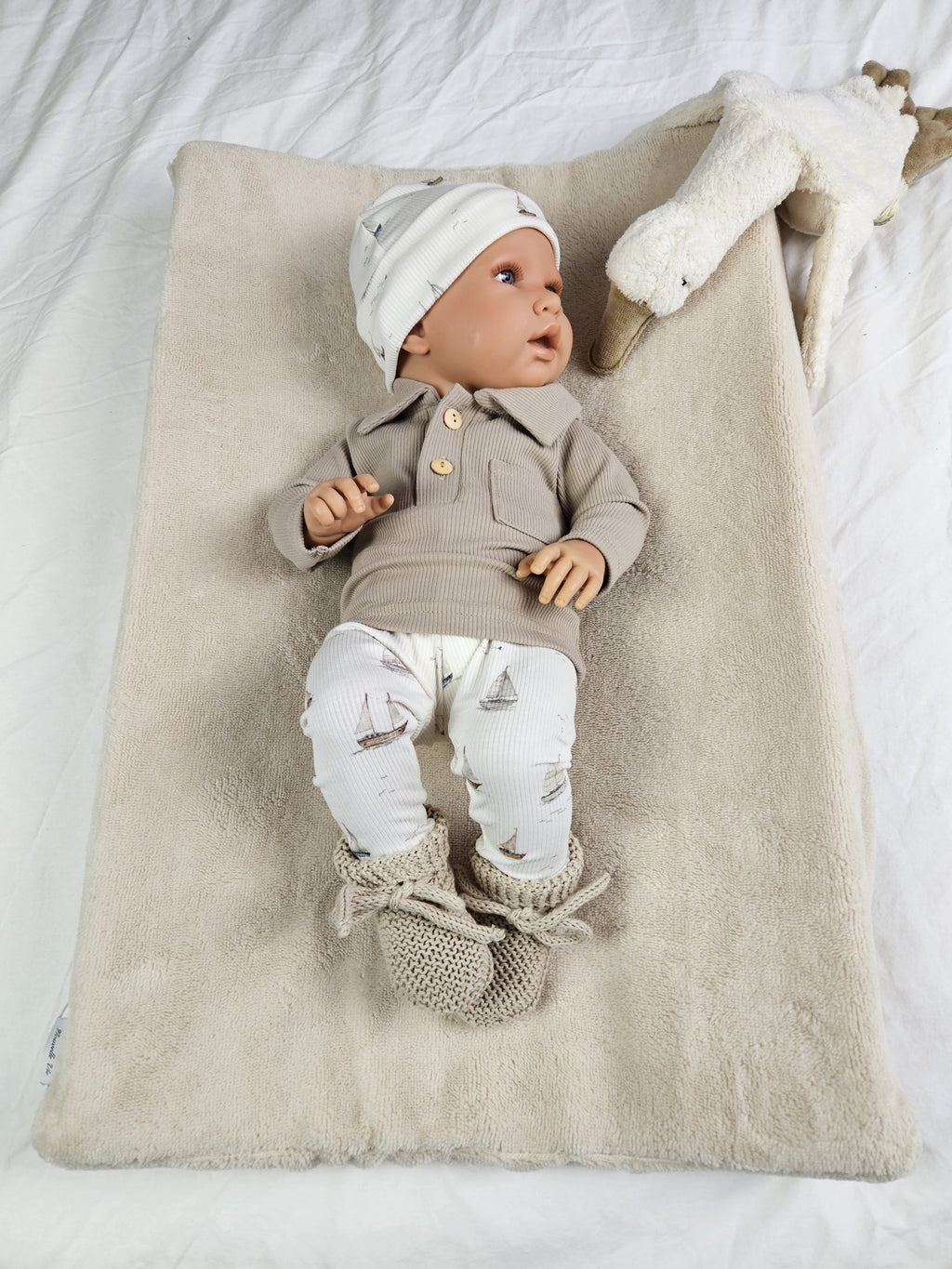 Poloshirtje rib taupe