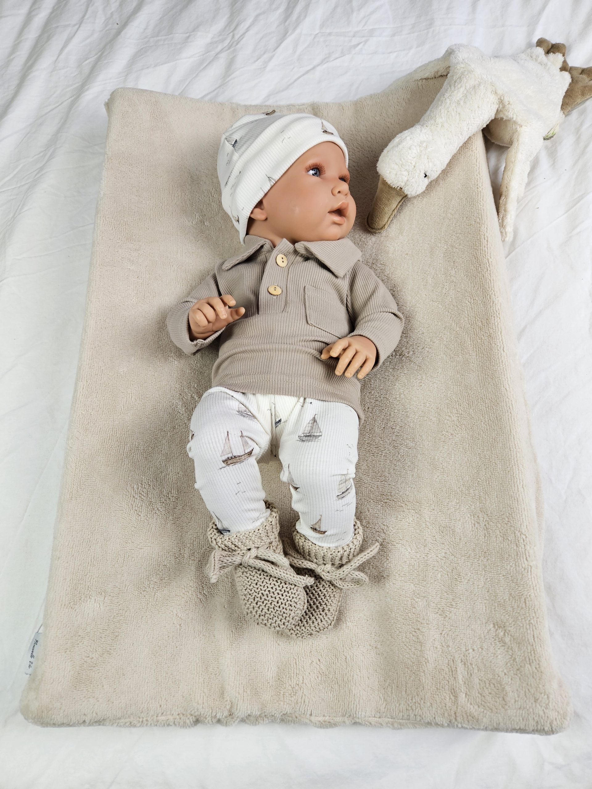 Poloshirtje rib taupe
