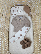 Poloshirtje rib taupe
