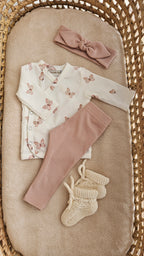 Haarbandje rib zachtroze