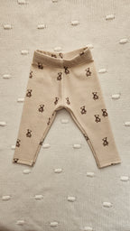 Broekje rib teddyberen zand