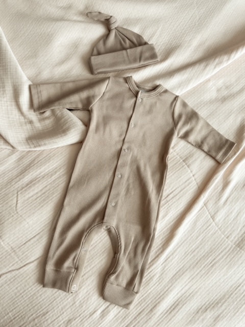 Boxpakje rib taupe