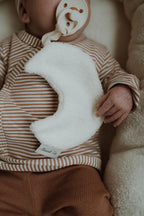 Speendoekje maan bamboo fleece ecru