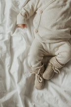 Broekje mini cable beige