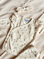 Overslagshirtje little flower naturel