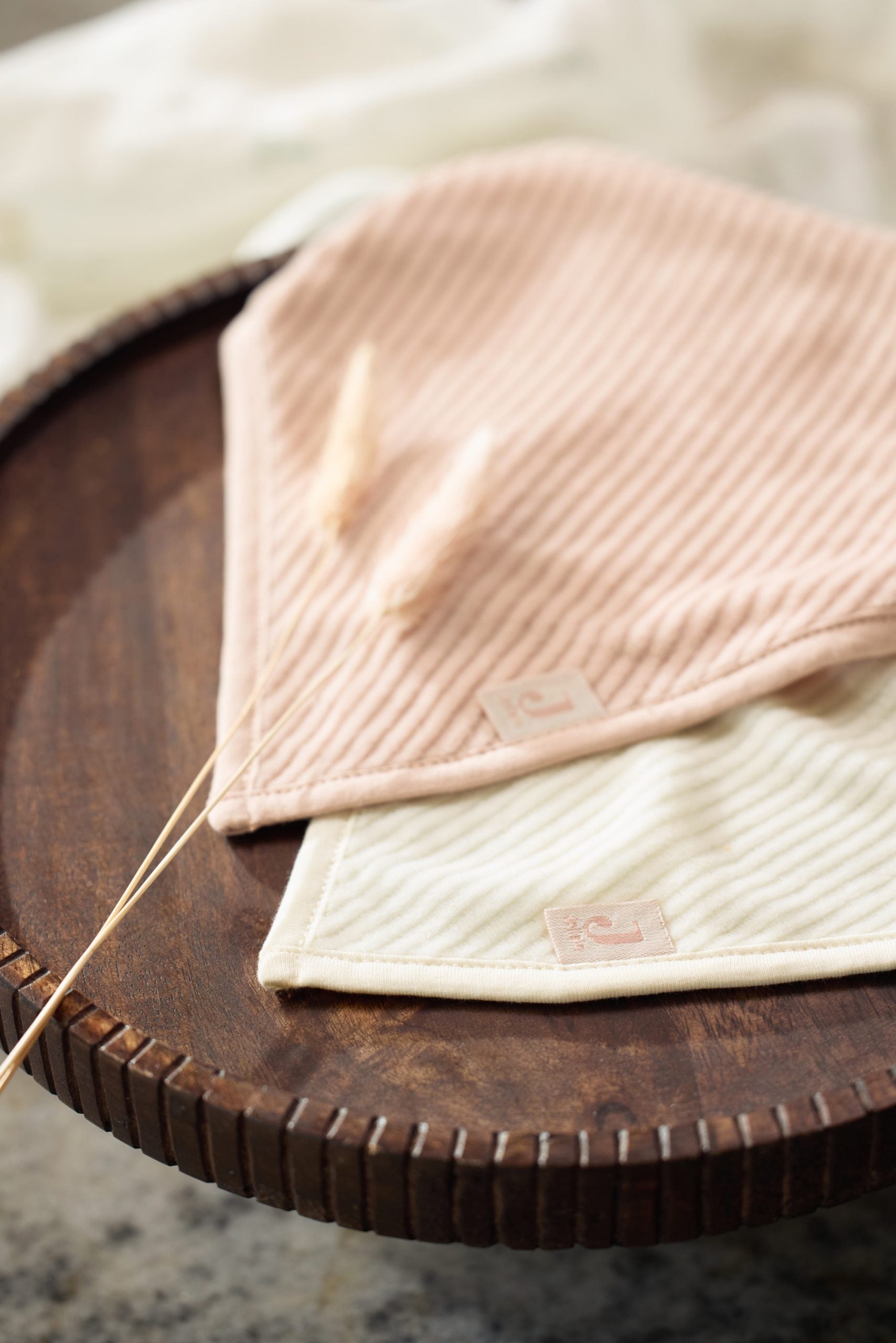 Slab Bandana Velvet Rib Wild Rose/Ivory (2pack)