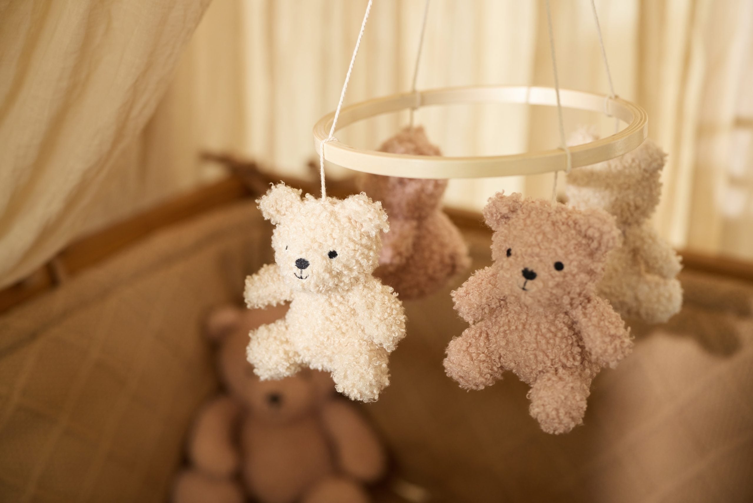 Baby Mobiel Teddy Bear Naturel/Biscuit