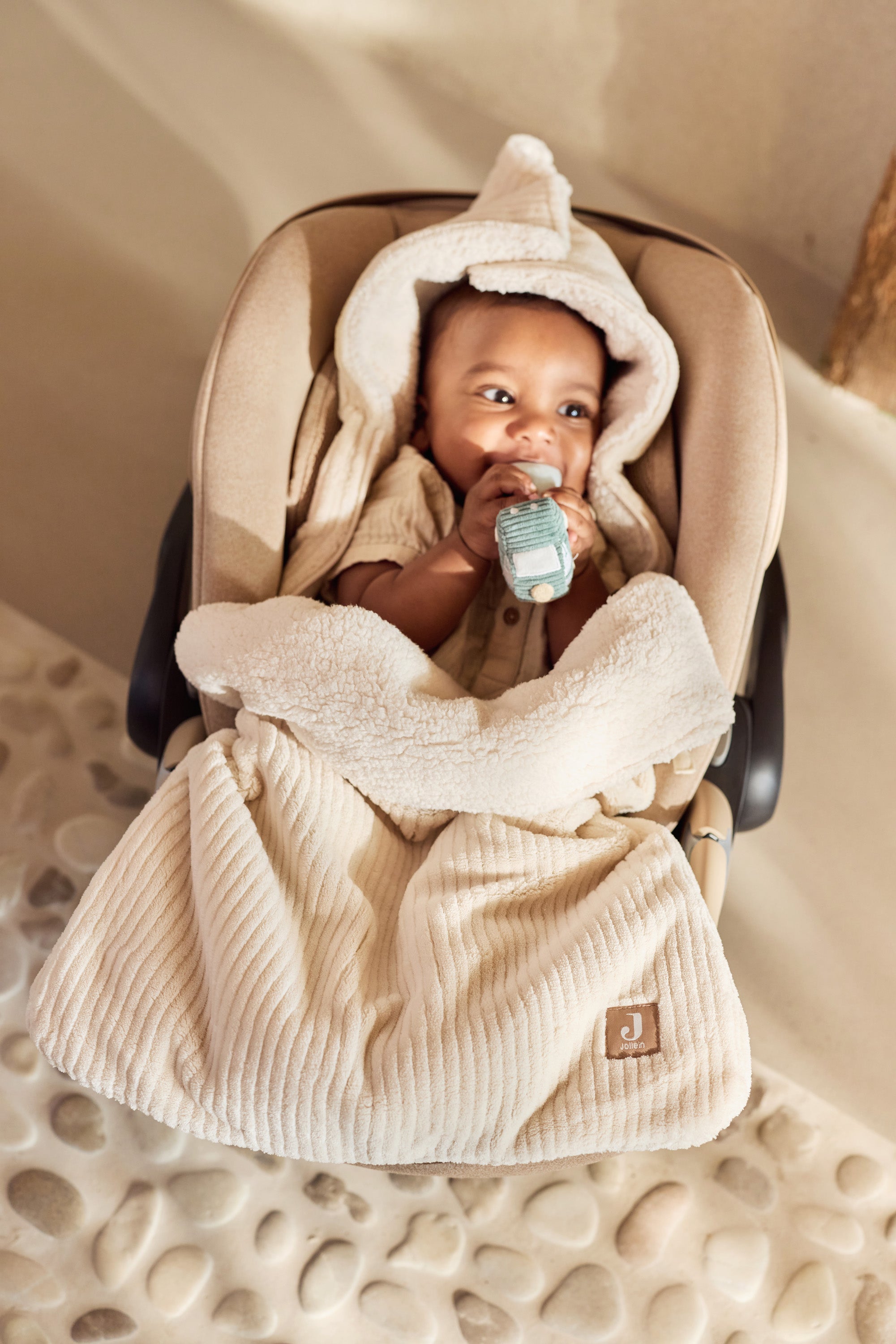 Voetenzak cloudy rib oatmeal