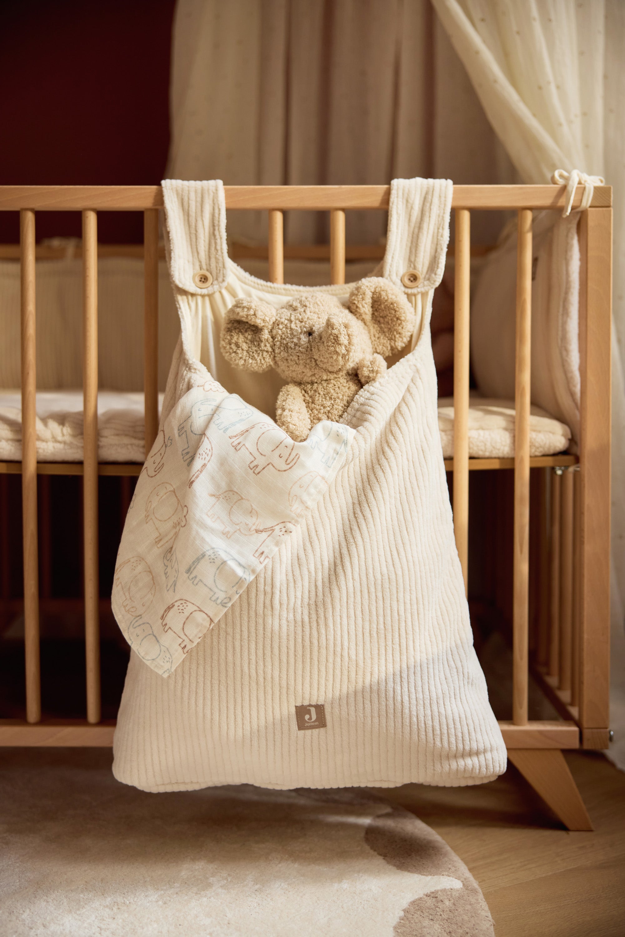 Jollein opbergzak cloudy rib oatmeal