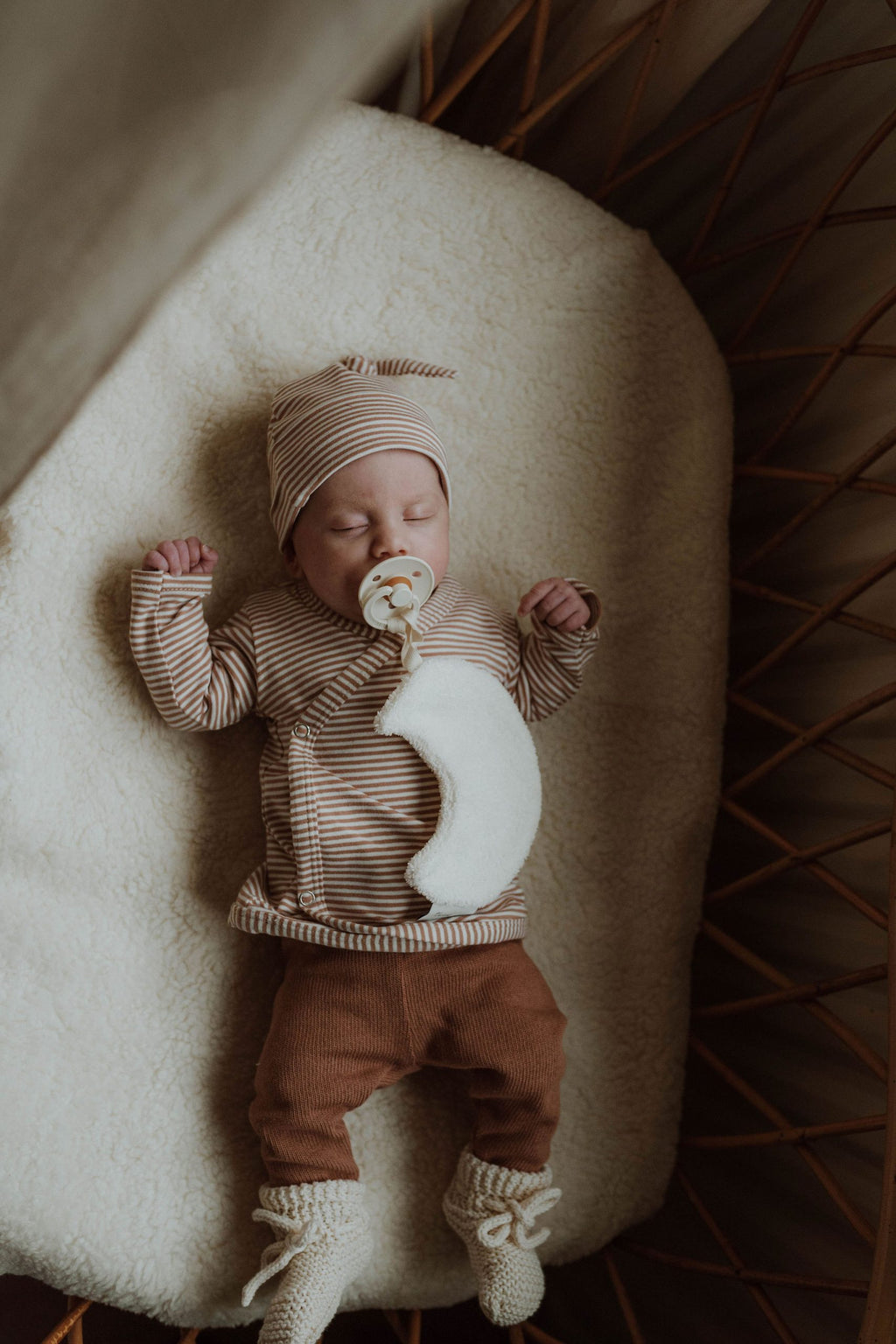 Outfit streep mokka