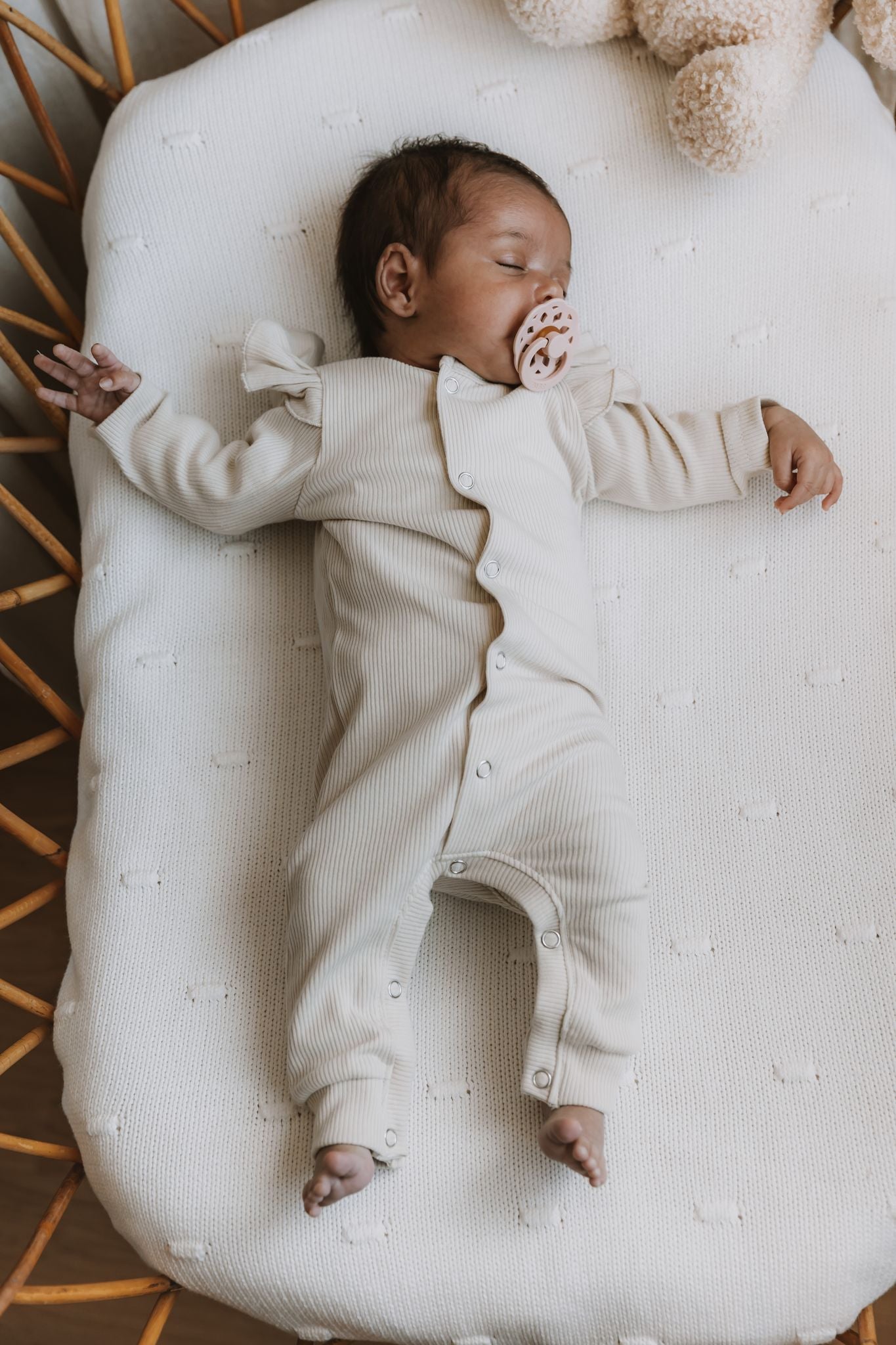 boxpakje rib beige ruffle