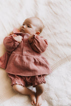 Bloesje en bloomer broderie kleiroze